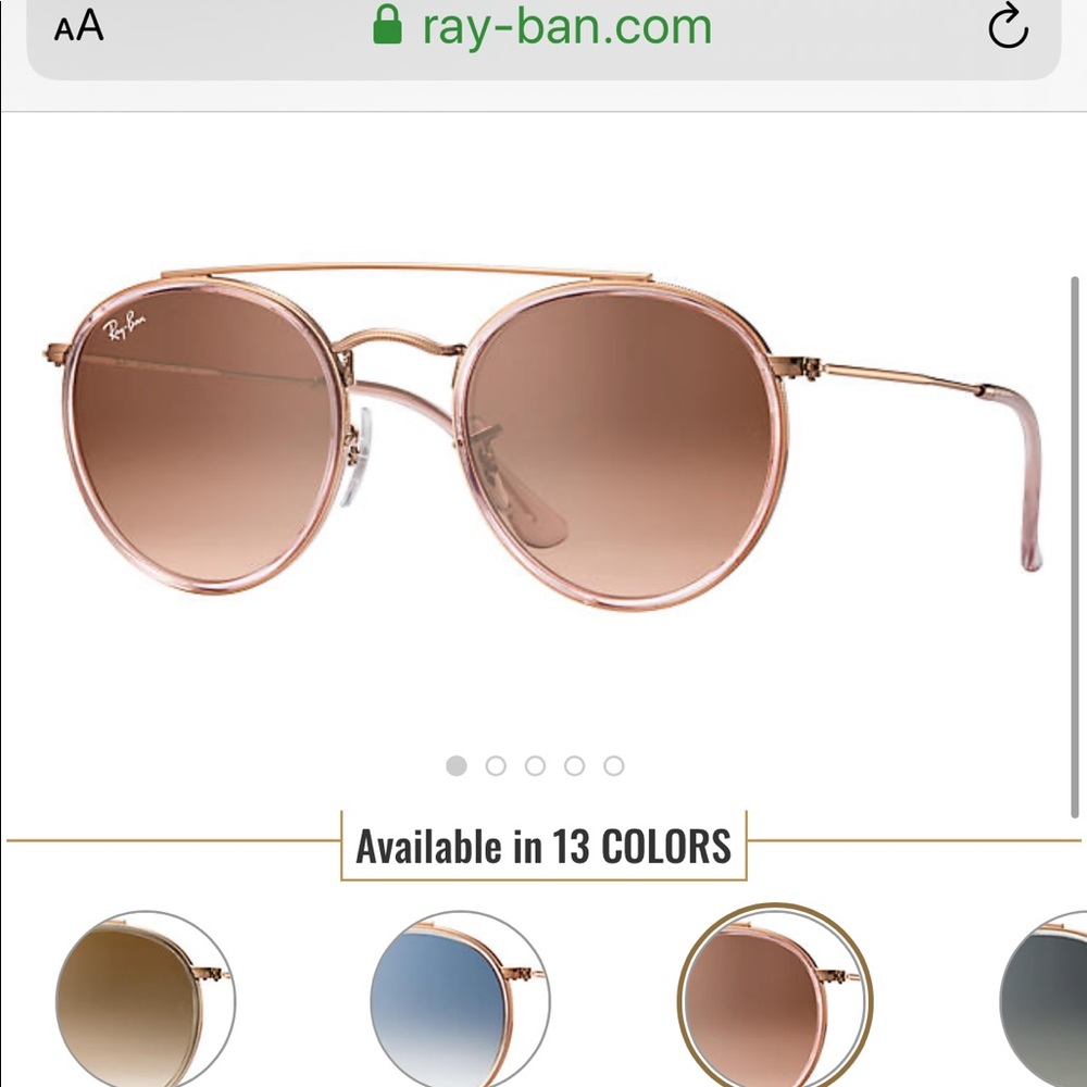 Womens Round Double Bridge Rayban